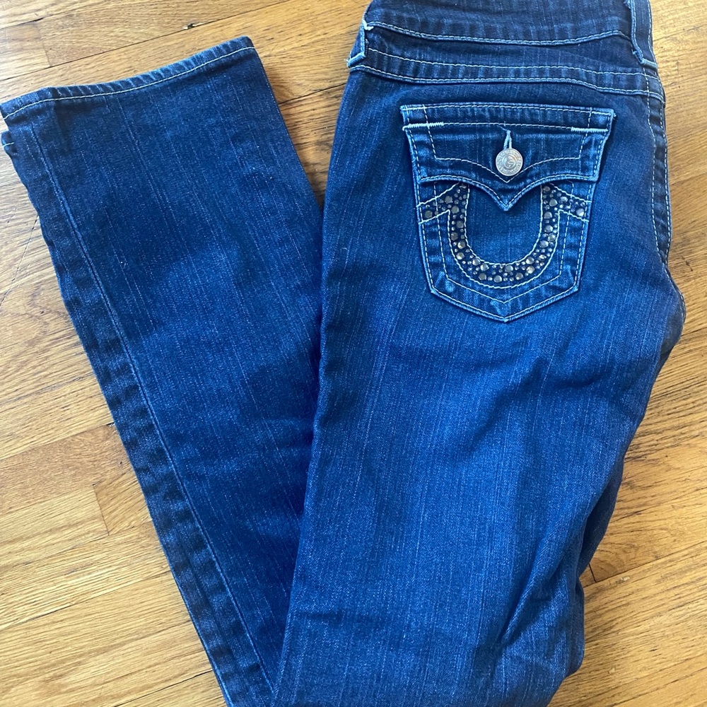 True religion, size 28, used- excellent condition, straight